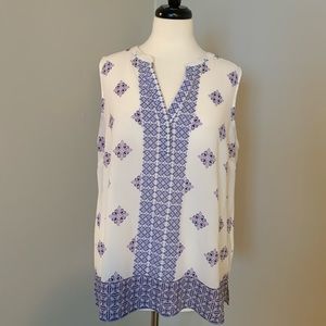 White shell with lavender and violet pattern